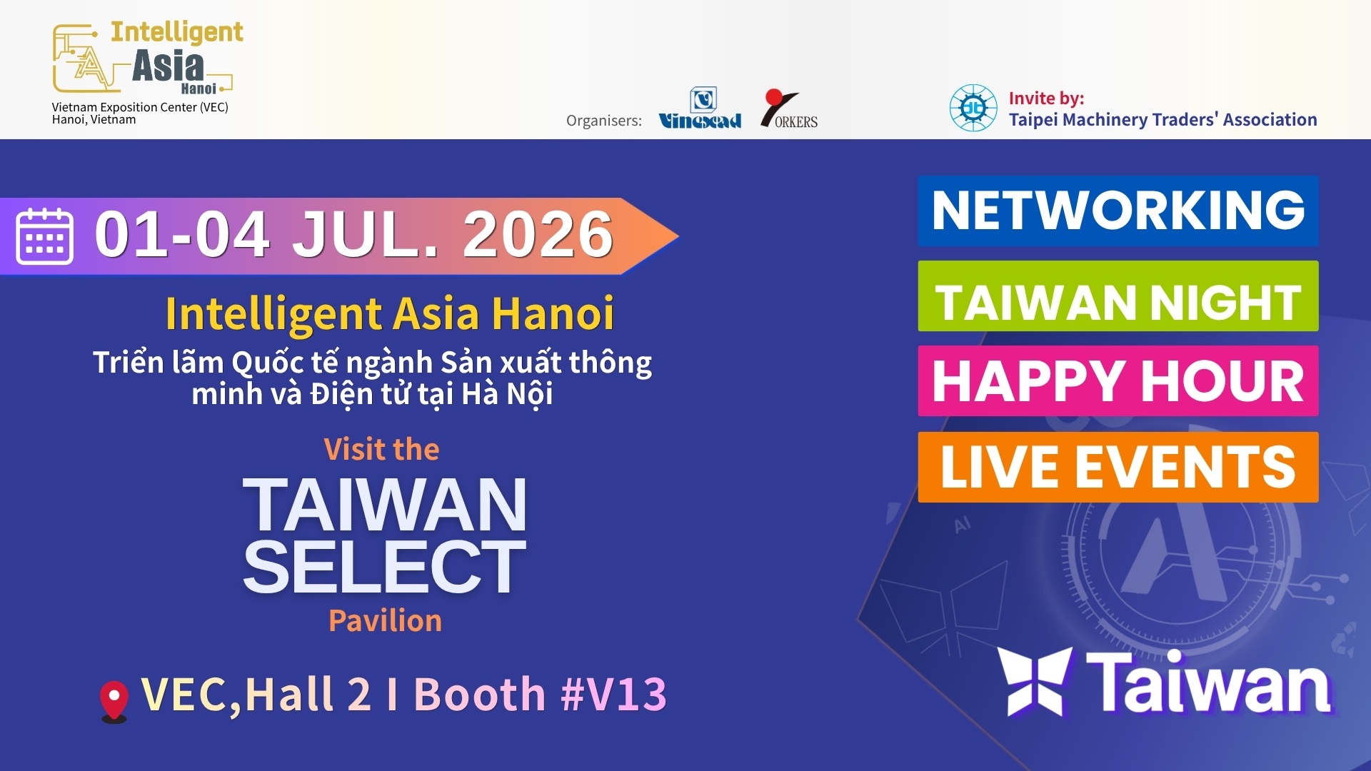 Vietnam International Woodworking & Furniture Accessories, Hardware & Tools Exhibition Banner