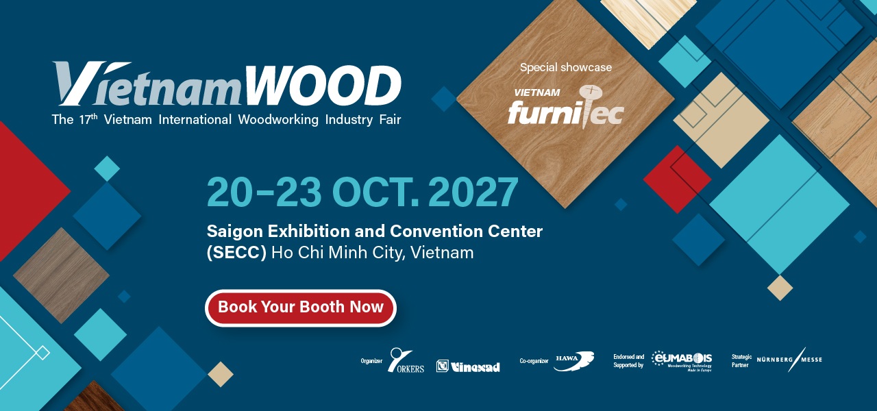 Vietnam International Woodworking & Furniture Accessories, Hardware & Tools Exhibition Banner