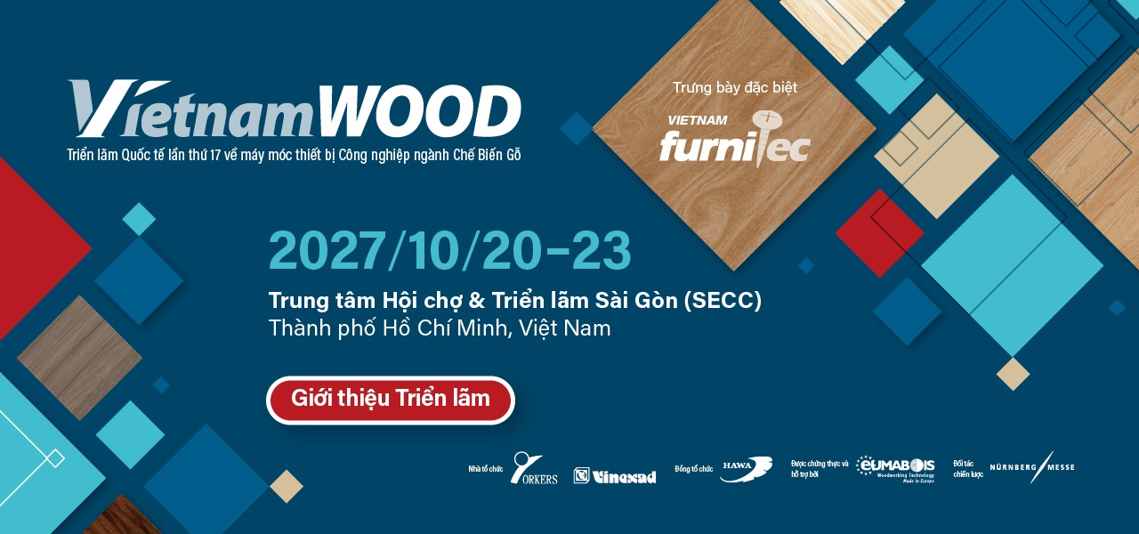 Vietnam International Woodworking & Furniture Accessories, Hardware & Tools Exhibition Banner