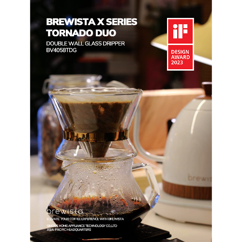 Brewista Tornado Duo Kaffeetropfer – Doppelwandiges Glas Mit 18 Rippen Für Besseren Kaffeegeschmack, Für 1-2 Tassen